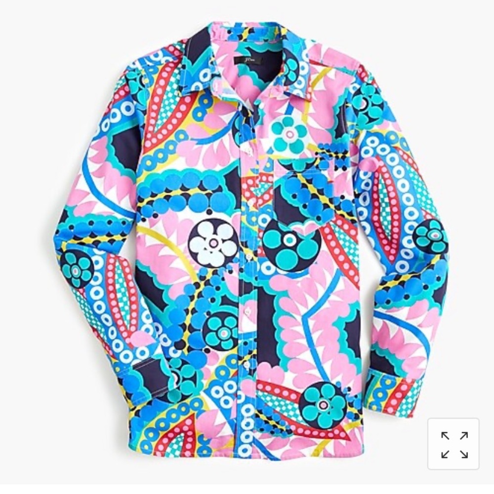 J. Crew kaleidoscope floral button down